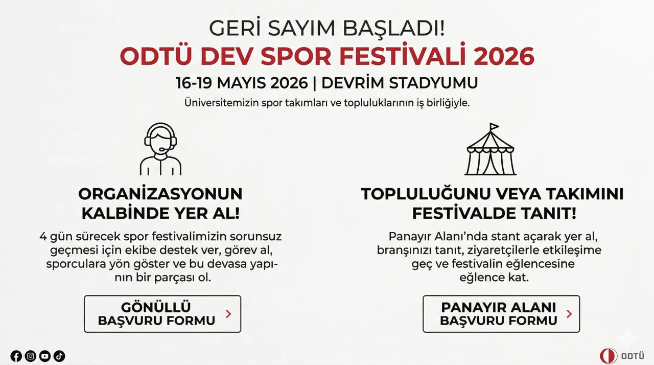 ODTÜ Gençlik Oyunları 2026 Başvuru Afişi